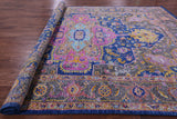 Blue Heriz Serapi Hand Knotted Wool Rug - 9' 2" X 12' 0" - Golden Nile