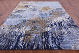 Abstract Contemporary Hand Knotted Wool & Silk Rug - 8' 10" X 12' 1" - Golden Nile