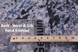 Contemporary Hand Knotted Wool & Silk Rug - 8' 11" X 12' 1" - Golden Nile