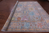 Grey Turkish Oushak Handmade Wool Rug - 12' 1" X 14' 9" - Golden Nile