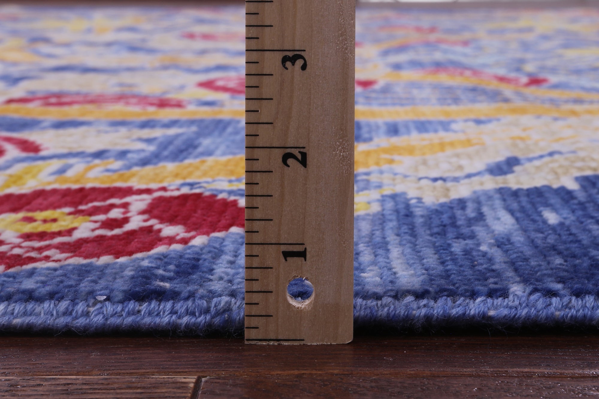Blue William Morris Hand Knotted Wool Rug - 9' 5" X 11' 10" - Golden Nile