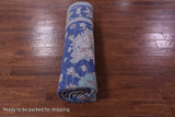 Blue Turkish Oushak Handmade Wool Rug - 8' 0" X 10' 6" - Golden Nile