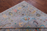 Grey Square Turkish Oushak Hand Knotted Wool Rug - 9' 0" X 9' 0" - Golden Nile