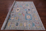 Grey Square Turkish Oushak Hand Knotted Wool Rug - 9' 0" X 9' 0" - Golden Nile