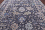 Grey Turkish Oushak Hand Knotted Wool Rug - 10' 2" X 13' 10" - Golden Nile
