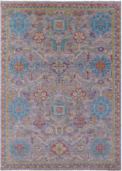 Grey Turkish Oushak Hand Knotted Wool Rug - 10' 2" X 14' 1" - Golden Nile