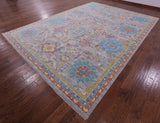 Grey Turkish Oushak Hand Knotted Wool Rug - 10' 2" X 14' 1" - Golden Nile