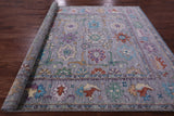 Grey Turkish Oushak Hand Knotted Wool Rug - 7' 11" X 10' 0" - Golden Nile