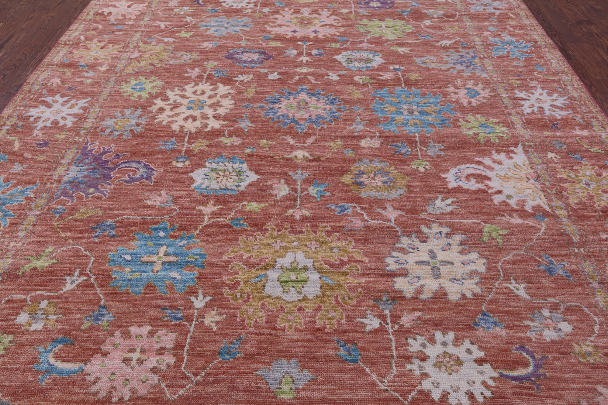 Turkish Oushak Hand Knotted Wool Rug - 9' 2" X 12' 3" - Golden Nile