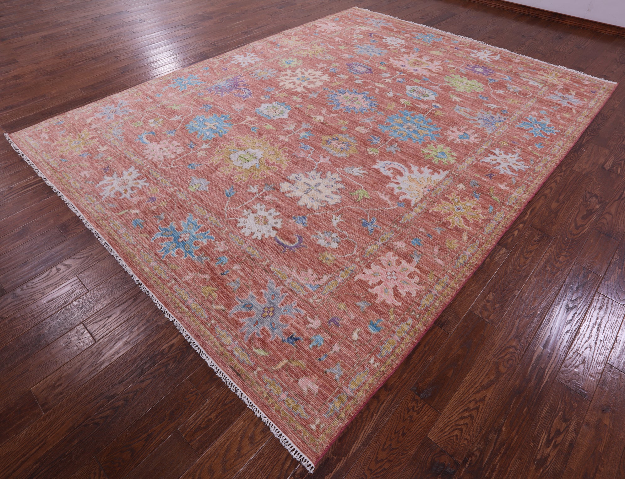 Turkish Oushak Hand Knotted Wool Rug - 9' 2" X 12' 3" - Golden Nile
