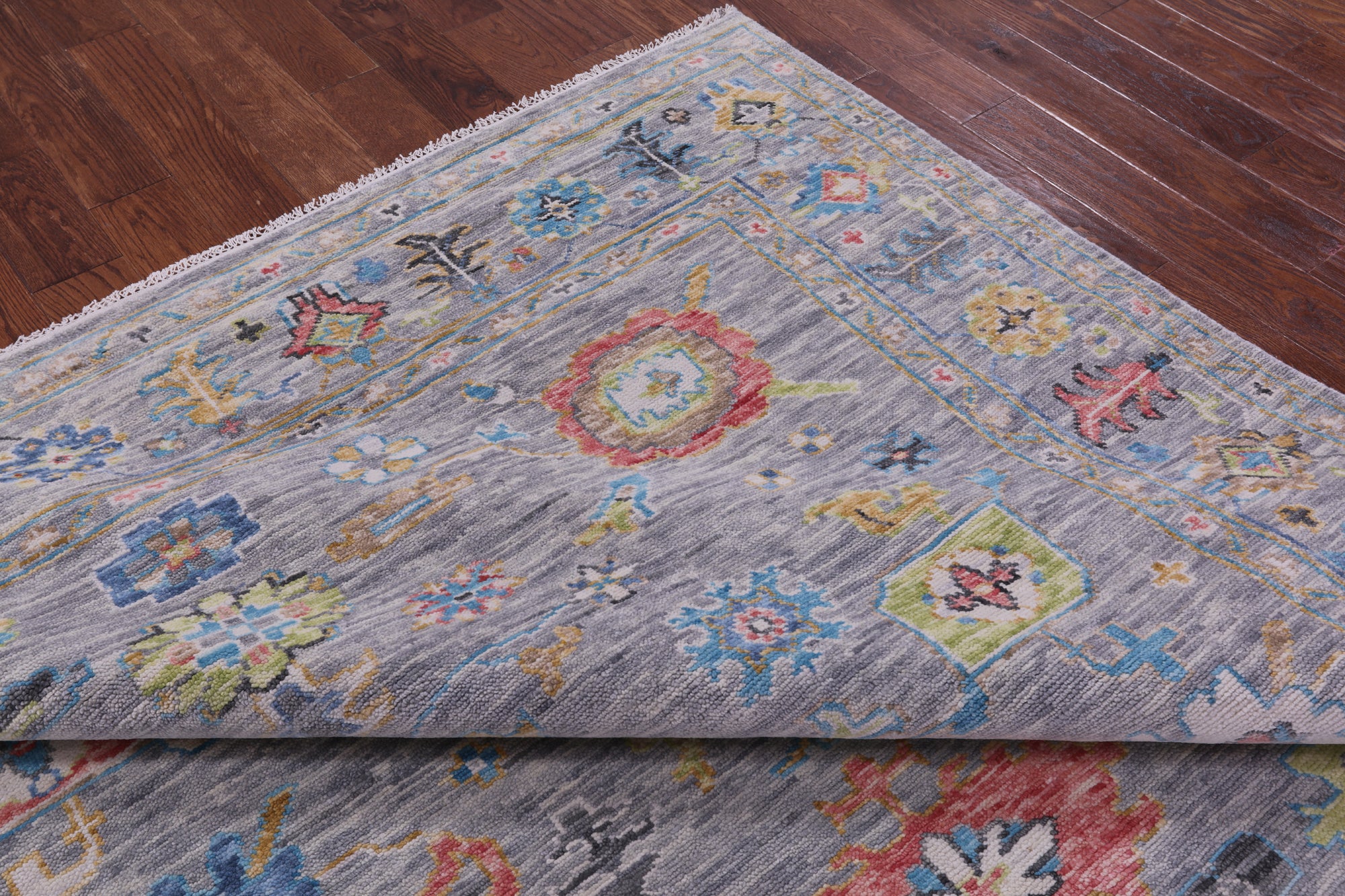 Grey Turkish Oushak Handmade Wool Rug - 8' 2" X 9' 9" - Golden Nile