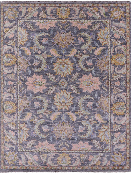 Grey Persian Tabriz Hand Knotted Wool Rug - 9' 1" X 11' 10" - Golden Nile
