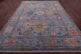 Grey Turkish Oushak Hand Knotted Wool Rug - 9' 2" X 12' 1" - Golden Nile
