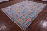 Grey Turkish Oushak Hand Knotted Wool Rug - 9' 2" X 12' 1" - Golden Nile