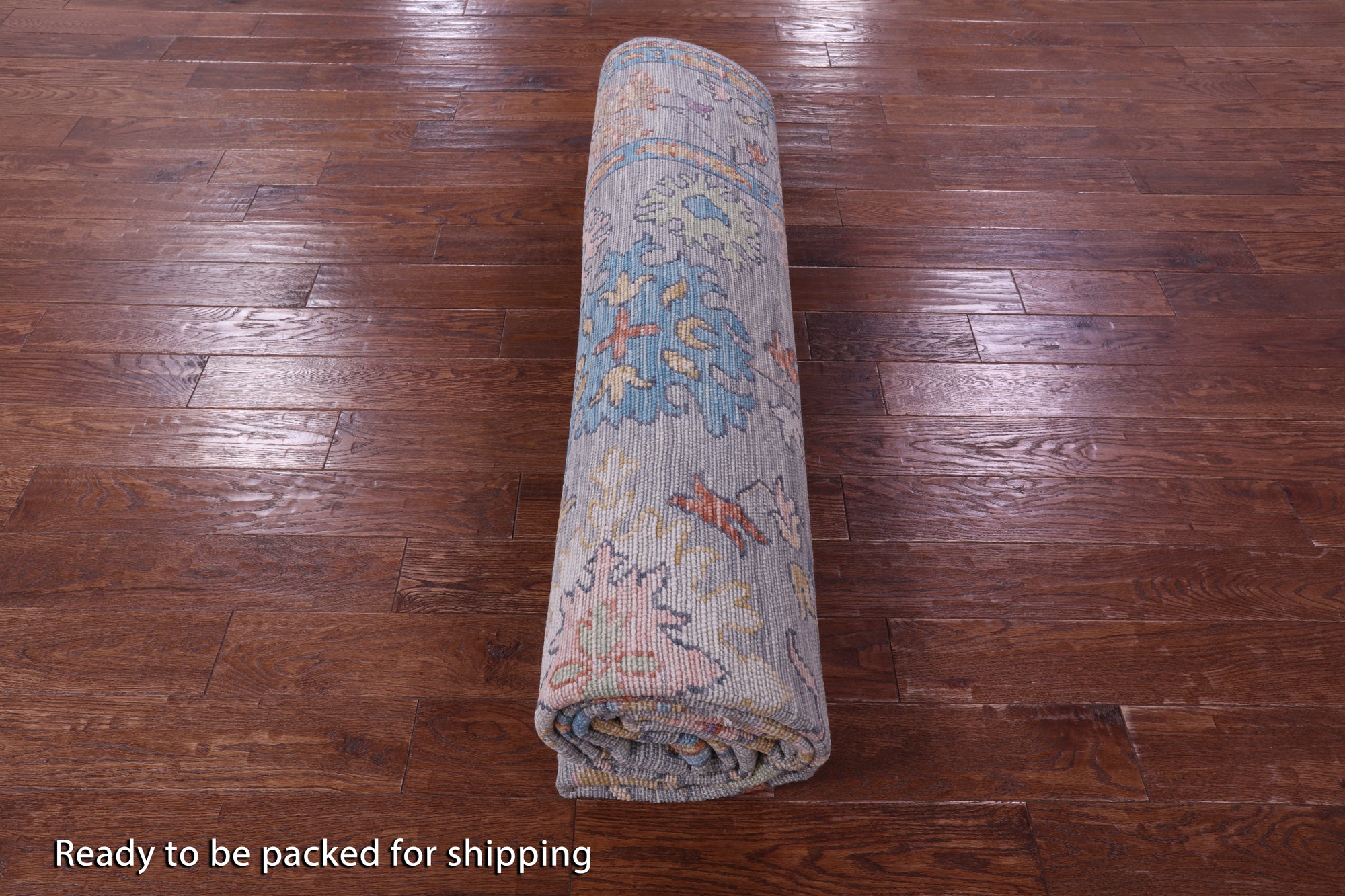 Grey Turkish Oushak Hand Knotted Wool Rug - 9' 2" X 12' 1" - Golden Nile