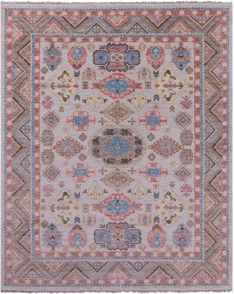 Ivory Turkish Oushak Hand Knotted Wool Rug - 8' 0" X 9' 10" - Golden Nile