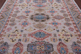 Ivory Turkish Oushak Hand Knotted Wool Rug - 8' 0" X 9' 10" - Golden Nile