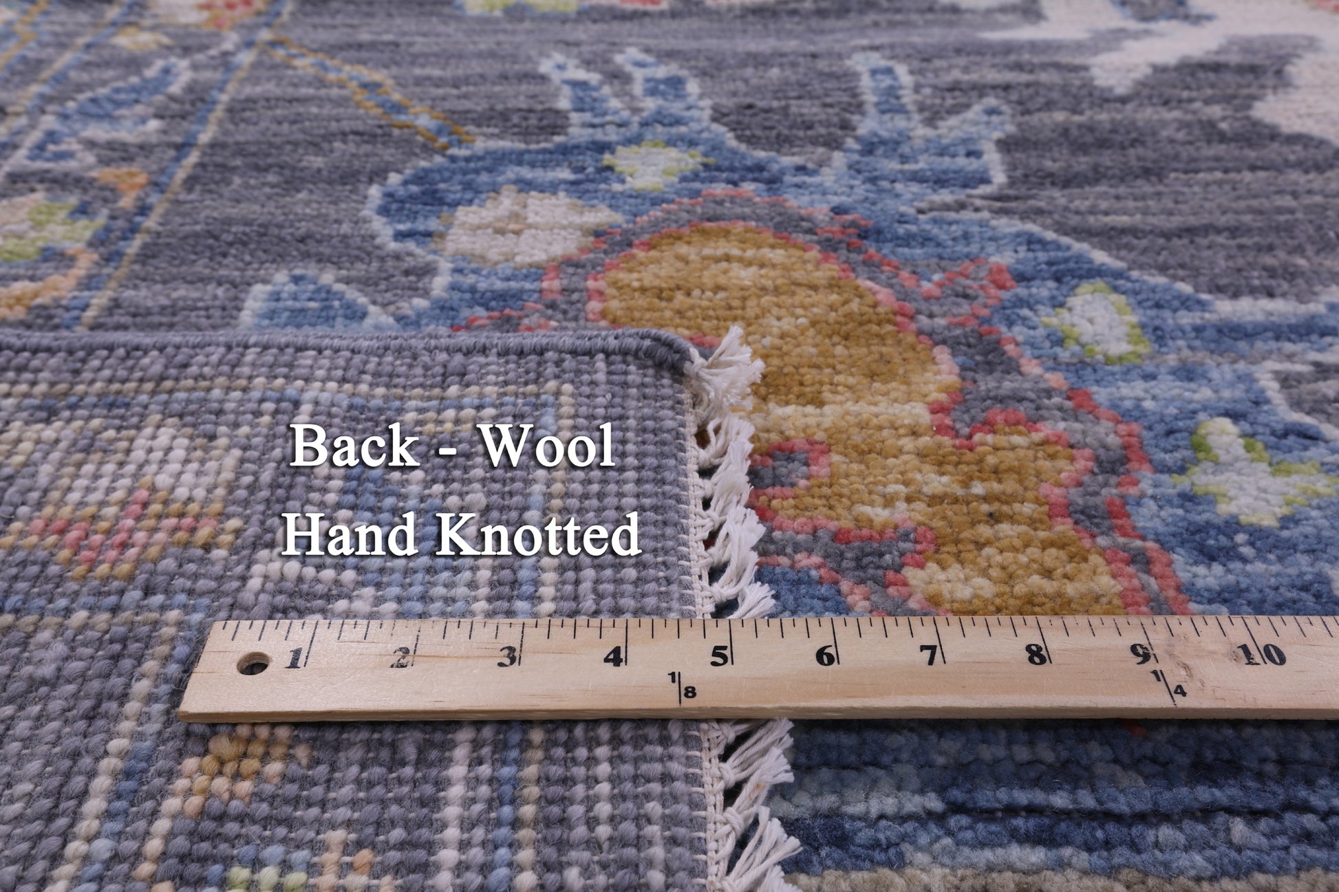 Grey Turkish Oushak Hand Knotted Wool Rug - 9' 11" X 14' 0" - Golden Nile