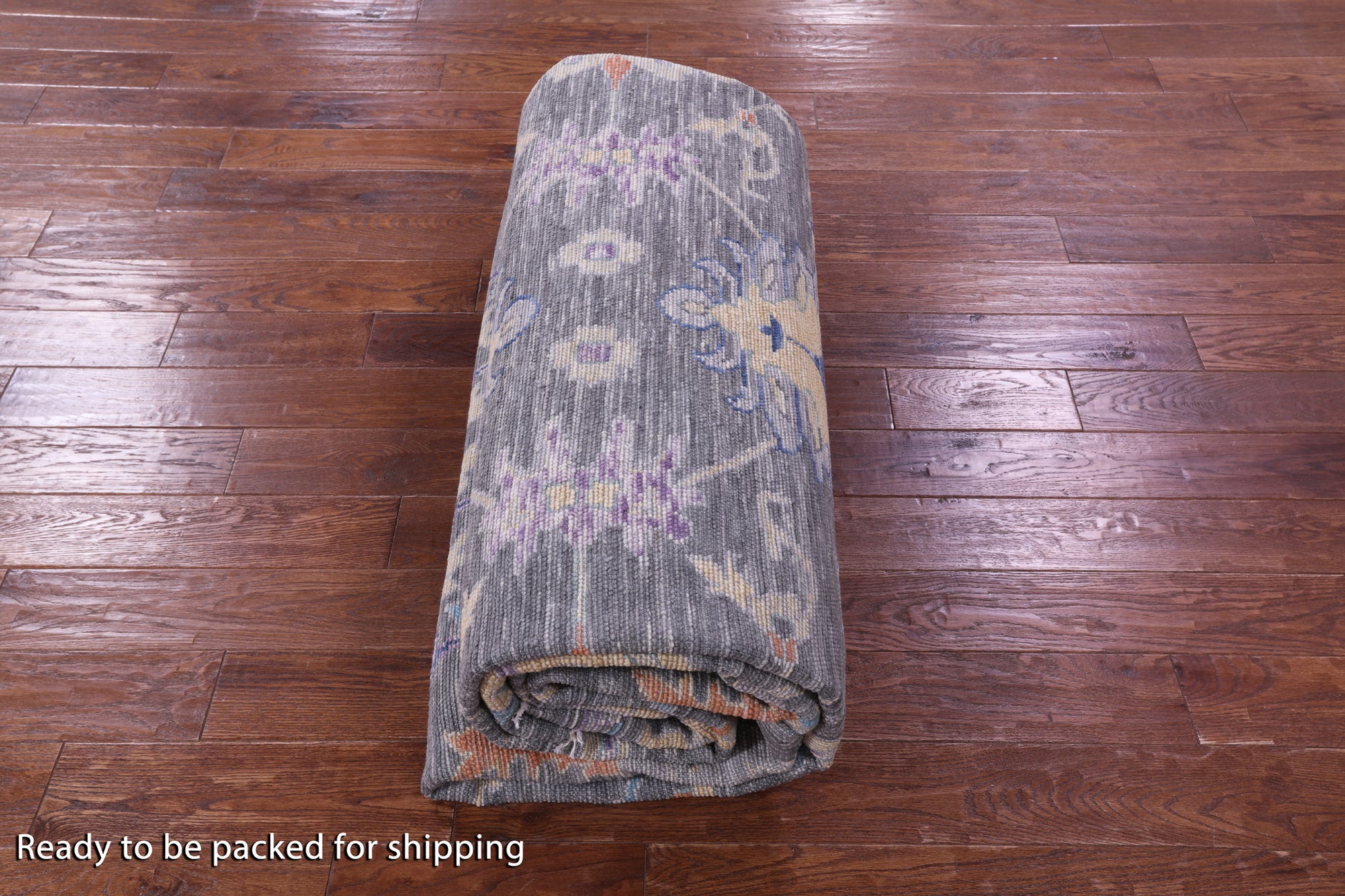 Grey Turkish Oushak Hand Knotted Wool Rug - 10' 1" X 13' 9" - Golden Nile