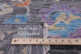 Grey Turkish Oushak Hand Knotted Wool Rug - 10' 1" X 13' 9" - Golden Nile