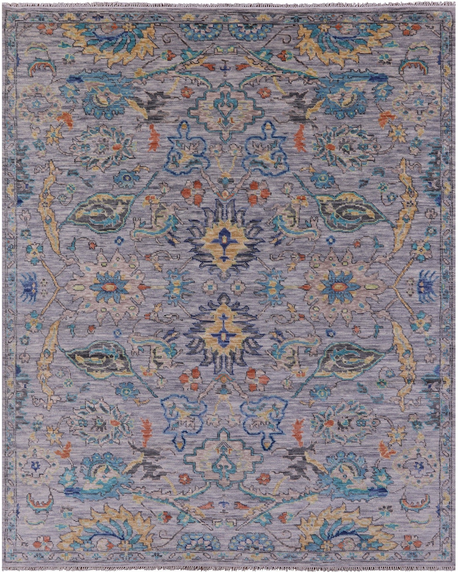 Grey Turkish Oushak Handmade Wool Rug - 8' 3" X 10' 4" - Golden Nile
