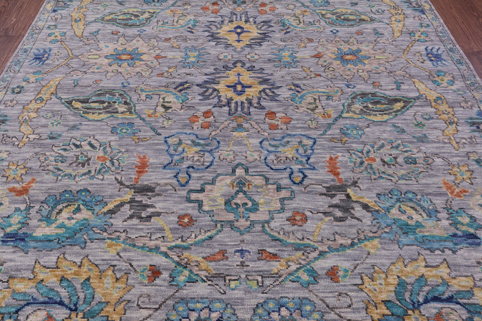 Grey Turkish Oushak Handmade Wool Rug - 8' 3" X 10' 4" - Golden Nile