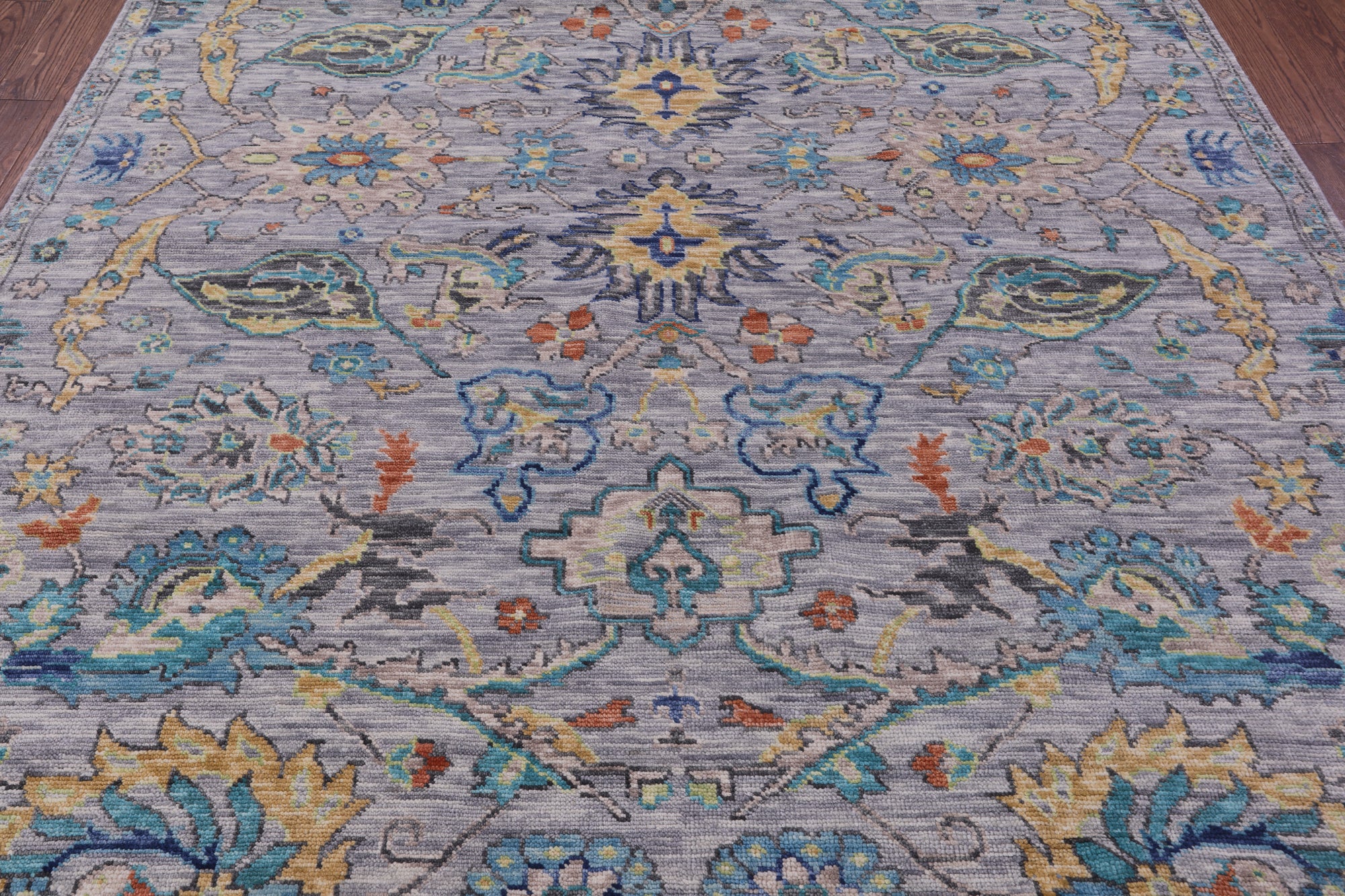 Grey Turkish Oushak Handmade Wool Rug - 8' 3" X 10' 4" - Golden Nile