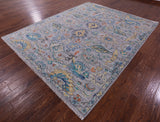 Grey Turkish Oushak Handmade Wool Rug - 8' 3" X 10' 4" - Golden Nile