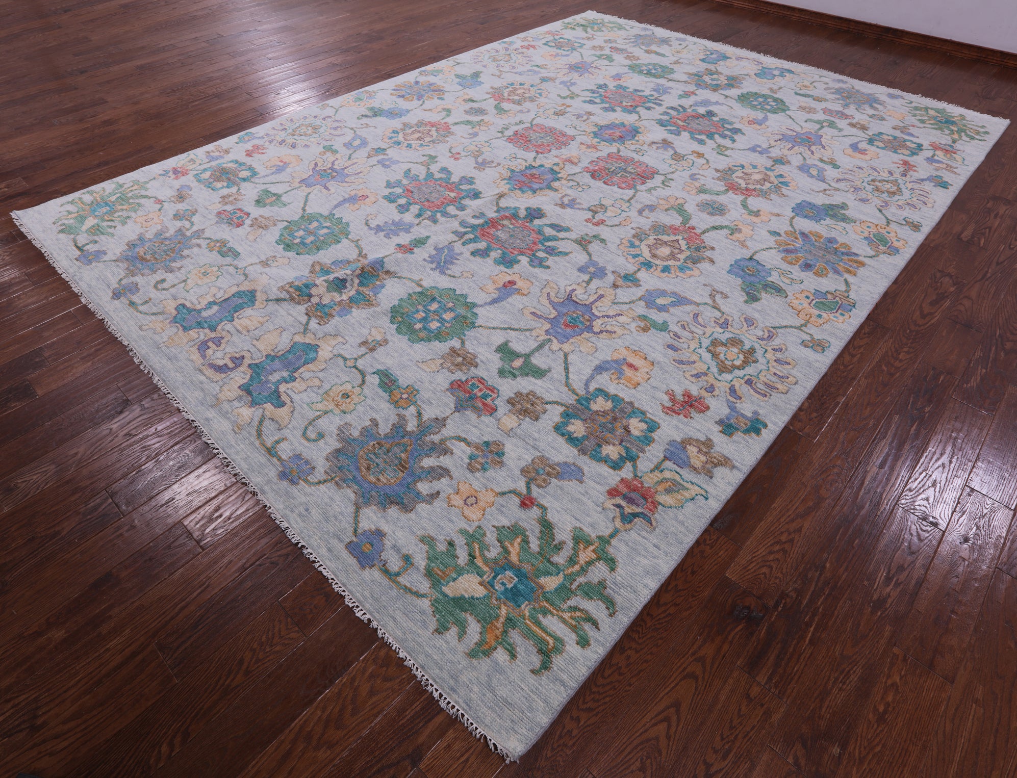 Turkish Oushak Hand Knotted Wool Rug - 10' 2" X 14' 0" - Golden Nile