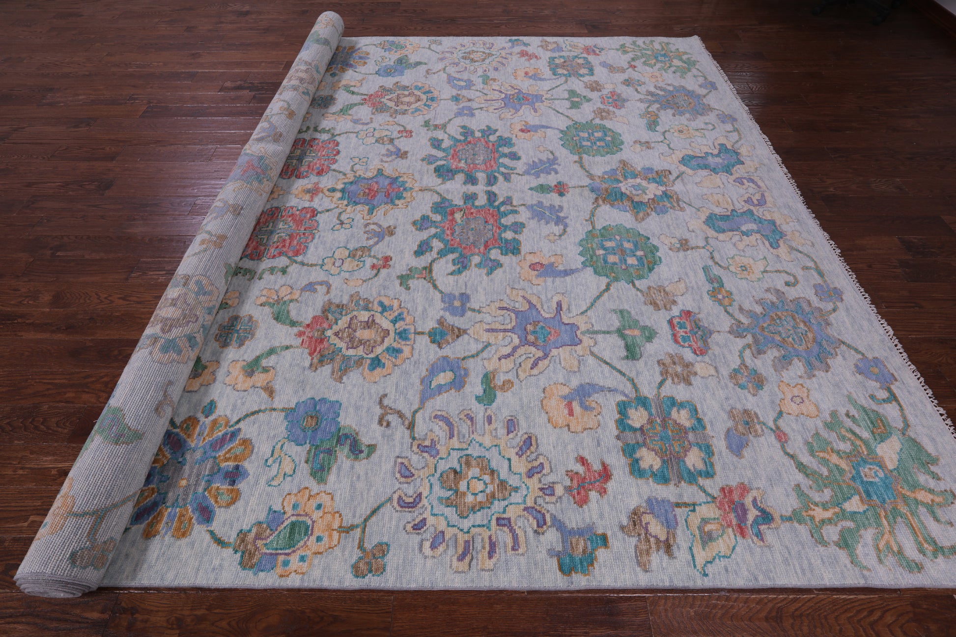 Turkish Oushak Hand Knotted Wool Rug - 10' 2" X 14' 0" - Golden Nile