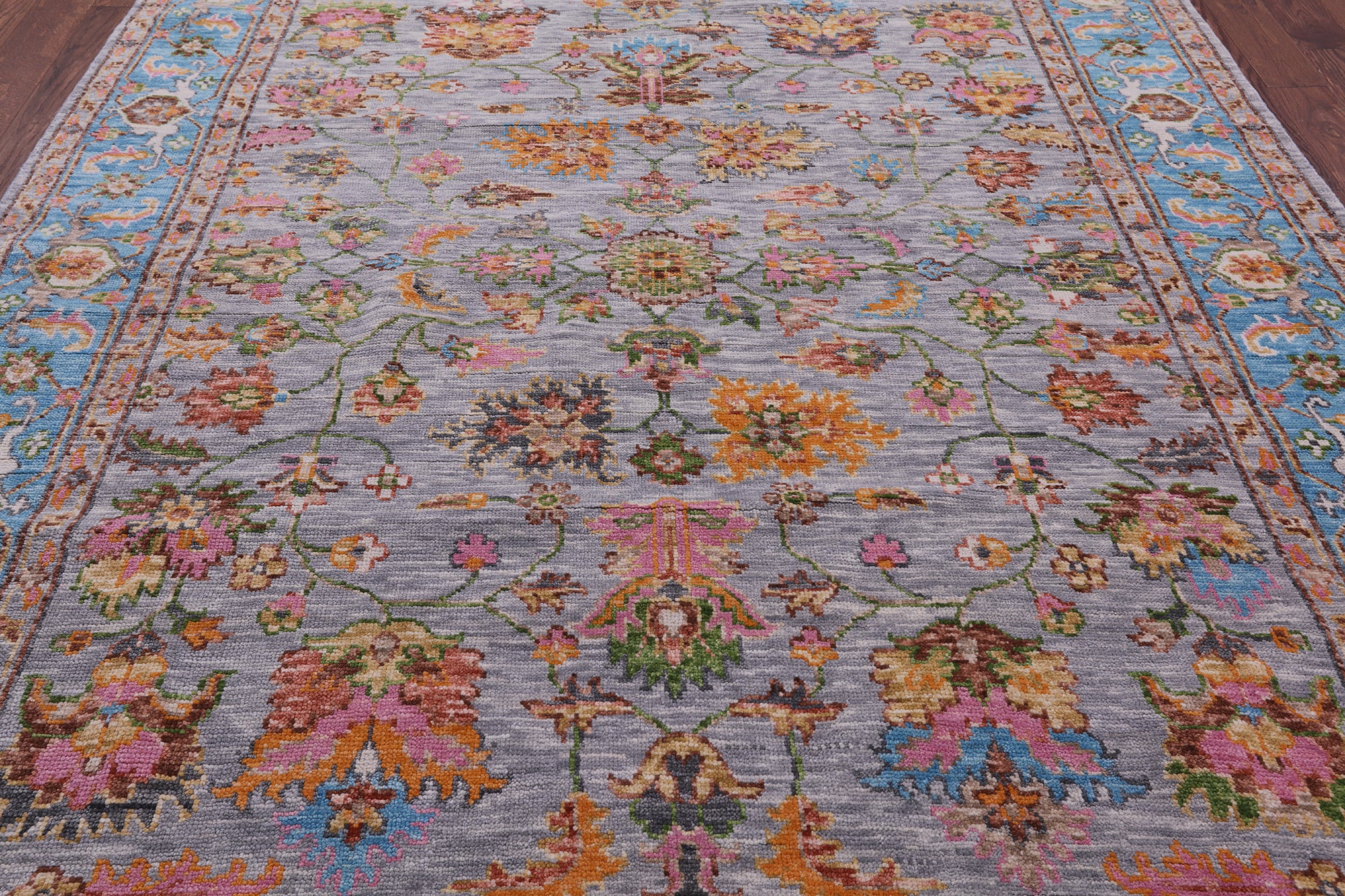 Grey Persian Fine Serapi Hand Knotted Wool Rug - 8' 0" X 10' 4" - Golden Nile