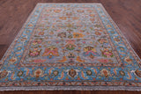 Grey Persian Fine Serapi Hand Knotted Wool Rug - 8' 0" X 10' 4" - Golden Nile