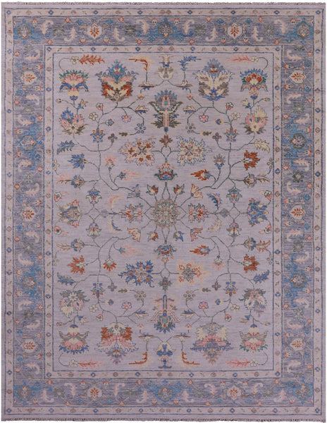 Grey Persian Fine Serapi Hand Knotted Wool Rug - 9' 2" X 11' 9" - Golden Nile