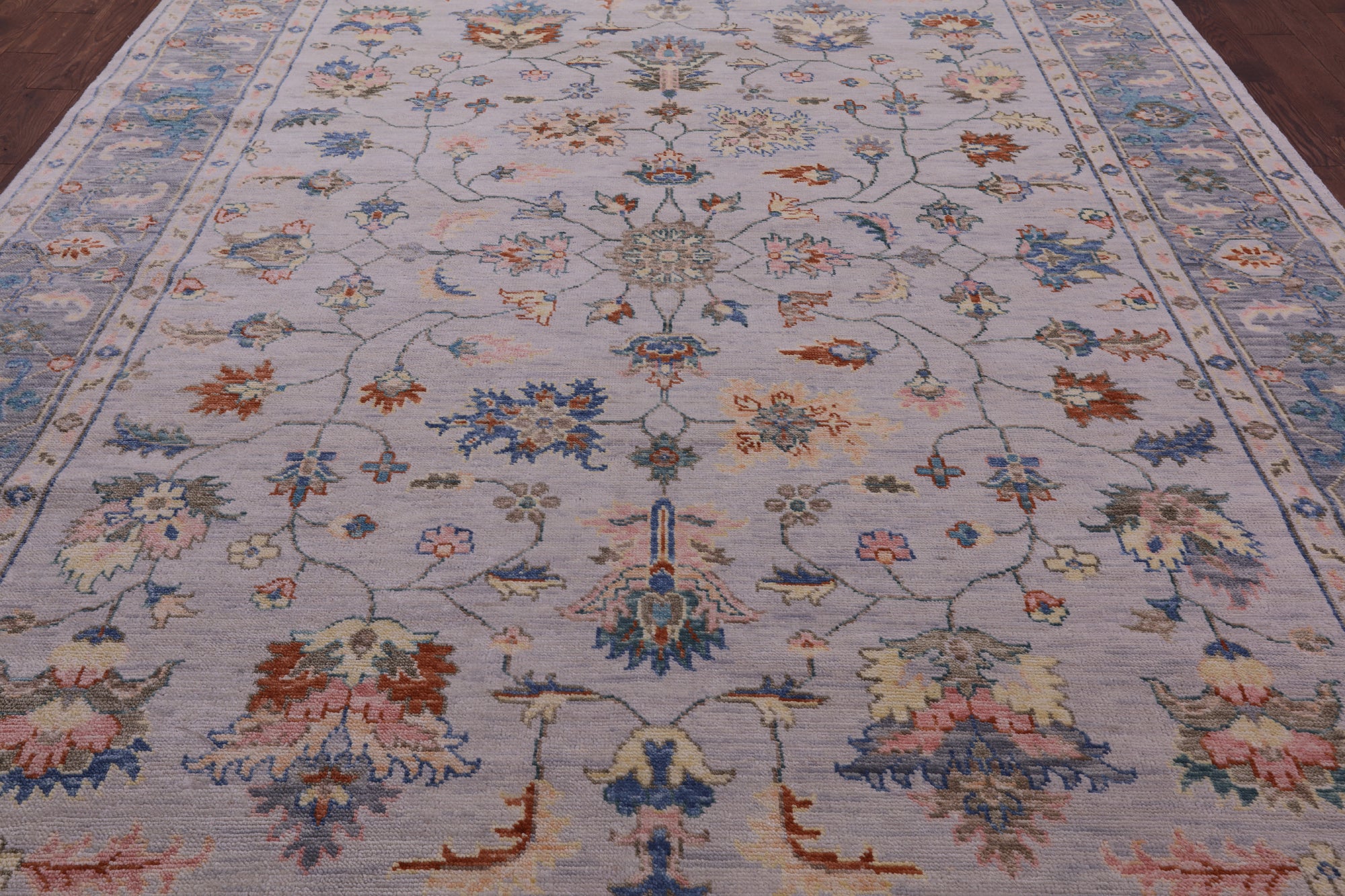 Grey Persian Fine Serapi Hand Knotted Wool Rug - 9' 2" X 11' 9" - Golden Nile