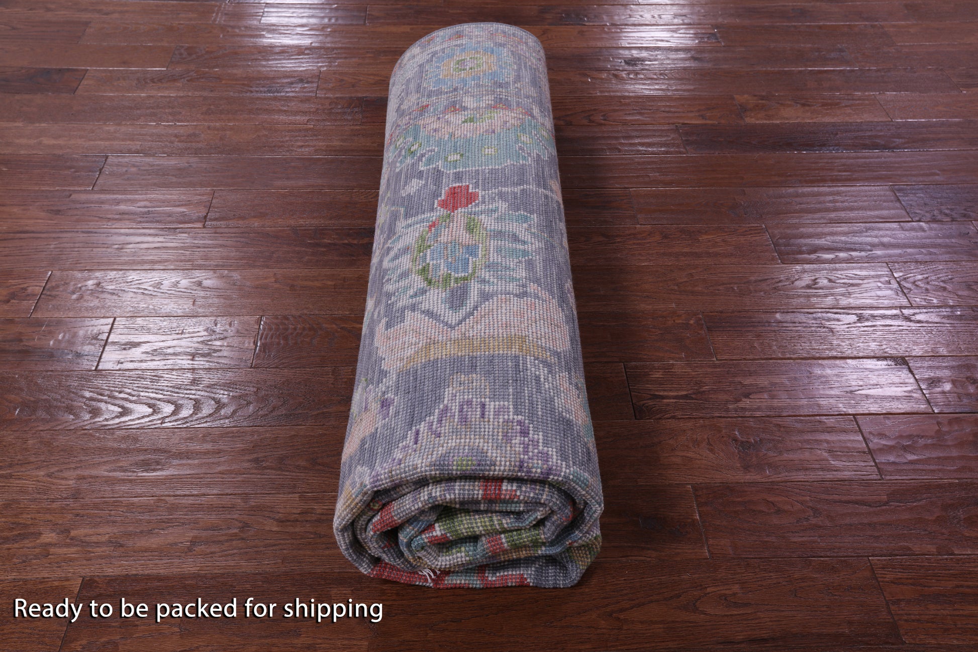 Grey Turkish Oushak Hand Knotted Wool Rug - 7' 11" X 10' 1" - Golden Nile