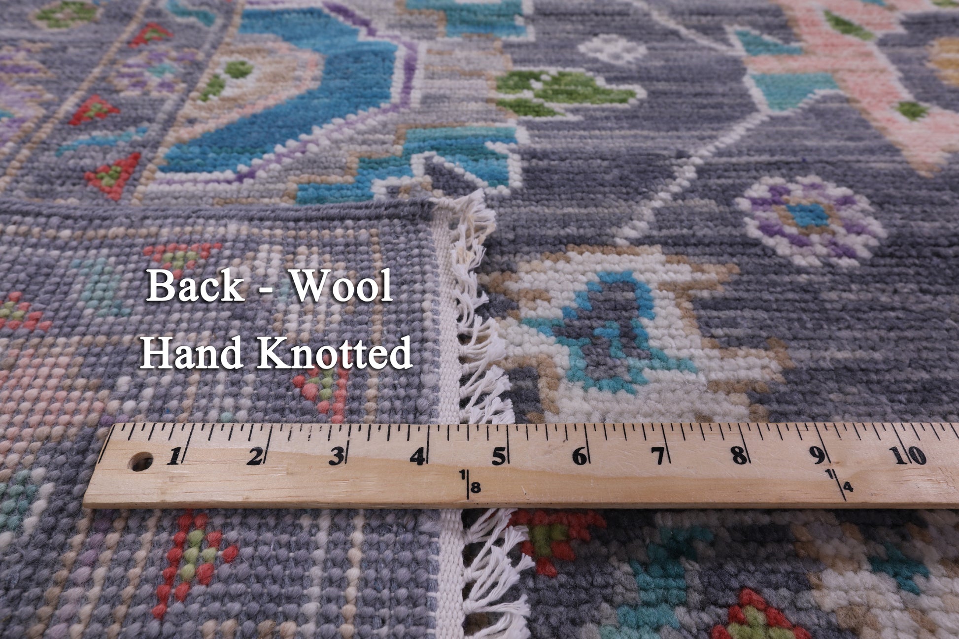 Grey Turkish Oushak Hand Knotted Wool Rug - 7' 11" X 10' 1" - Golden Nile