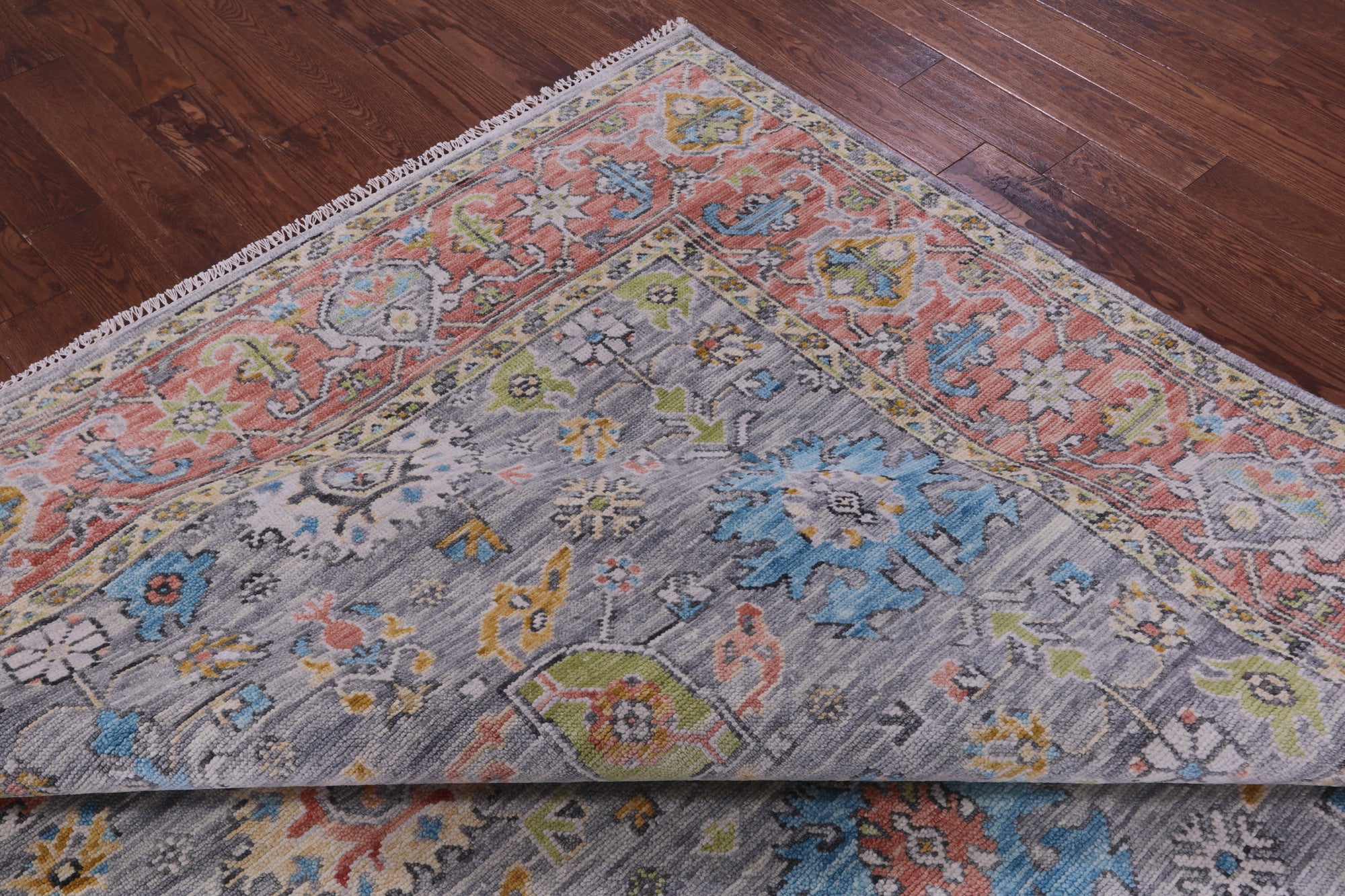 Grey Turkish Oushak Handmade Wool Rug - 9' 3" X 12' 3" - Golden Nile