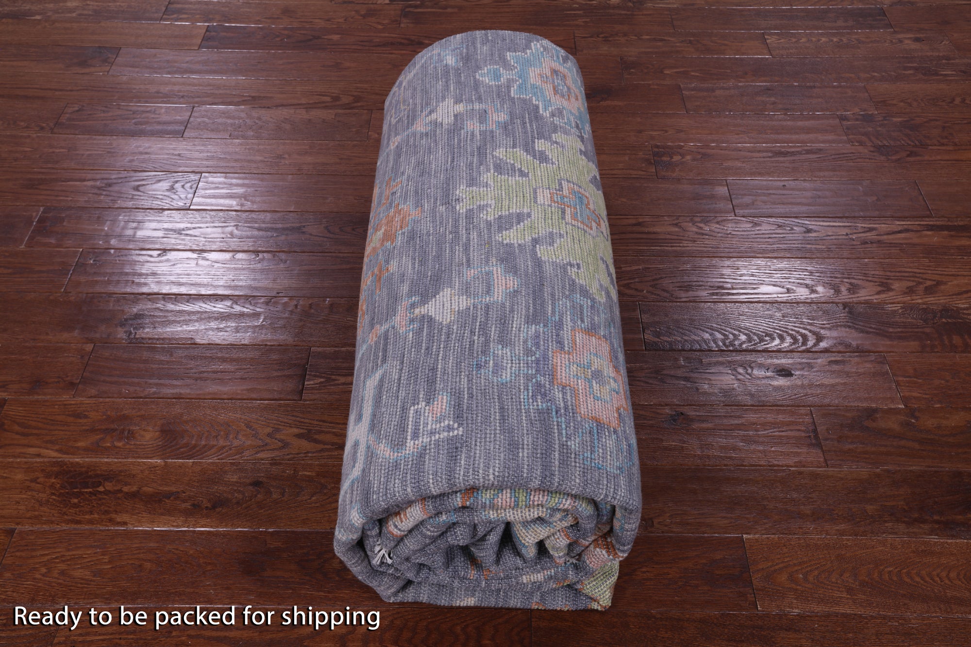 Grey Turkish Oushak Hand Knotted Wool Rug - 10' 1" X 14' 1" - Golden Nile