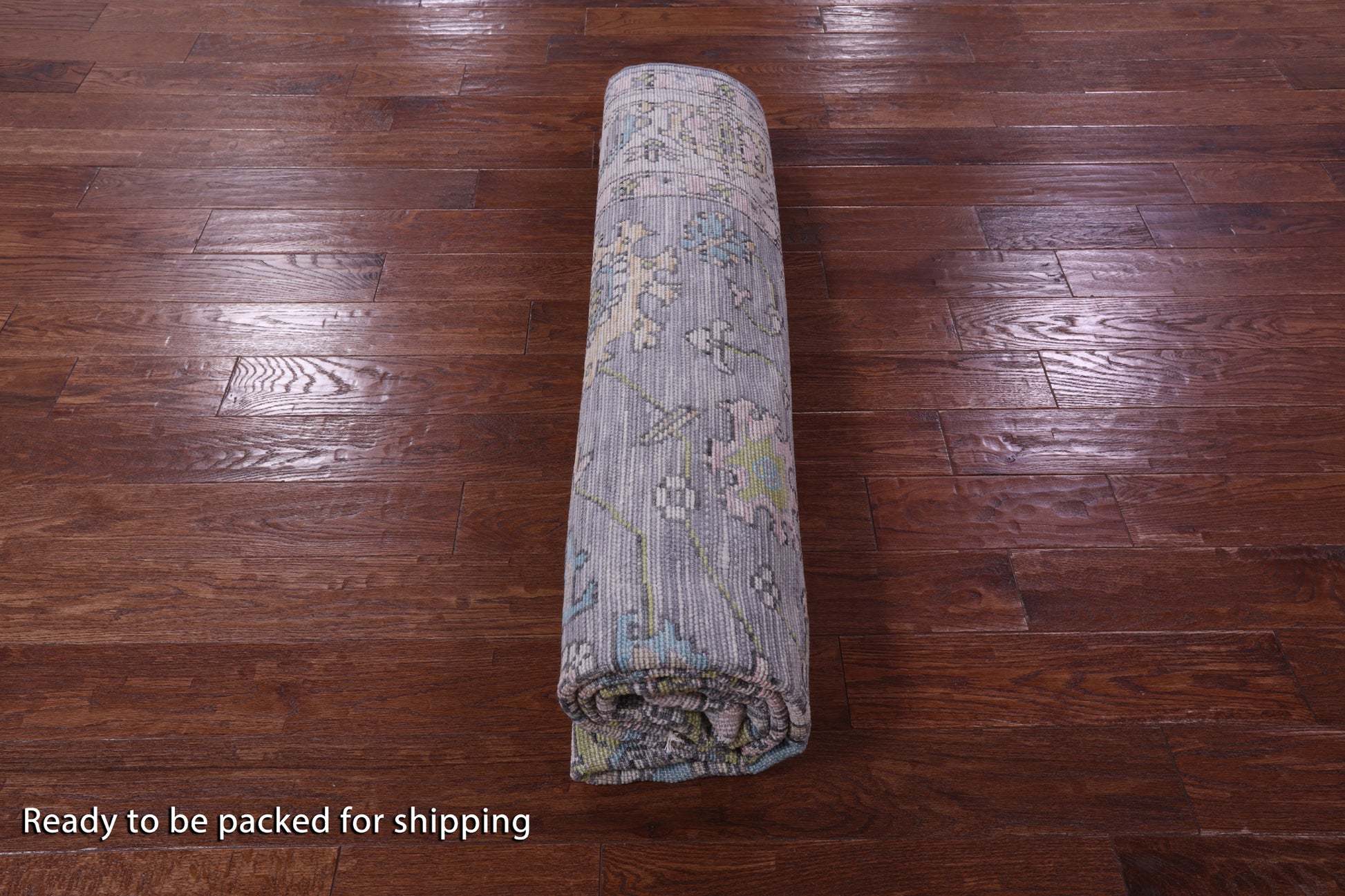 Grey Square Turkish Oushak Hand Knotted Wool Rug - 8' 0" X 8' 0" - Golden Nile
