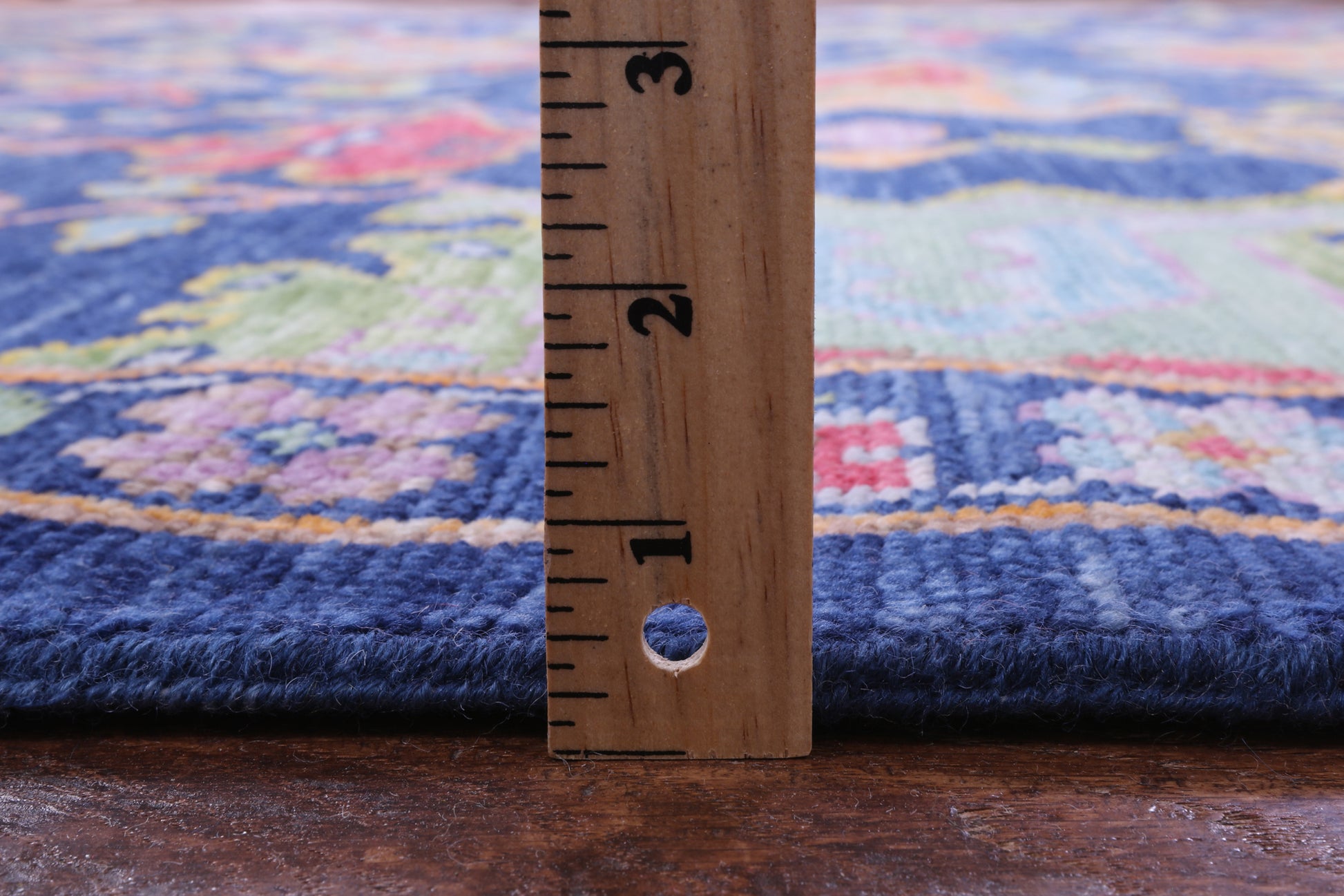 Blue Persian Fine Serapi Hand Knotted Wool Rug - 8' 10" X 11' 8" - Golden Nile