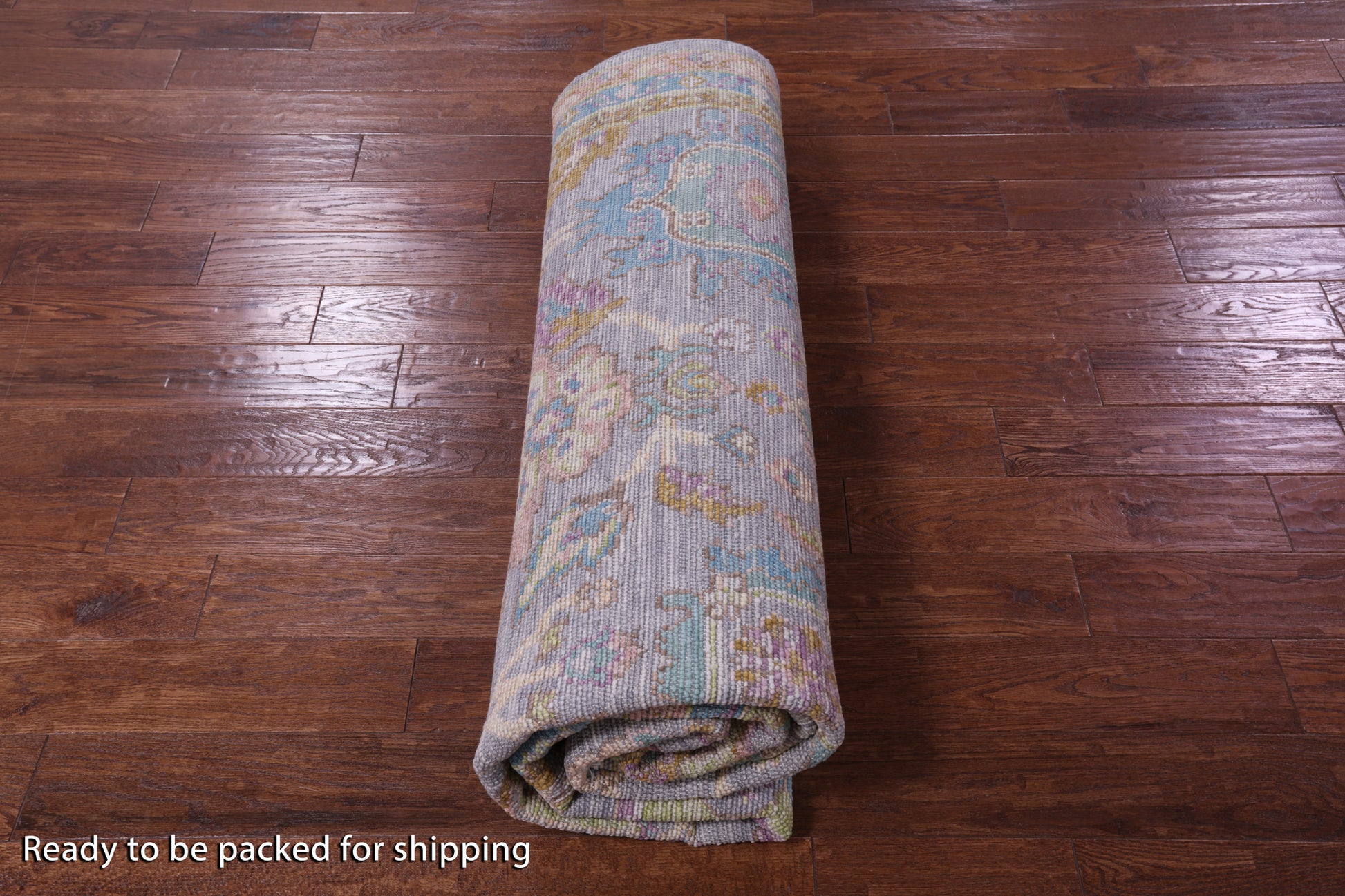 Grey Turkish Oushak Hand Knotted Wool Rug - 7' 11" X 10' 4" - Golden Nile