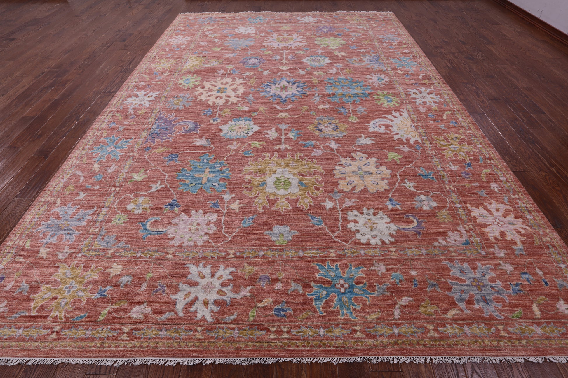 Turkish Oushak Hand Knotted Wool Rug - 10' 0" X 14' 2" - Golden Nile