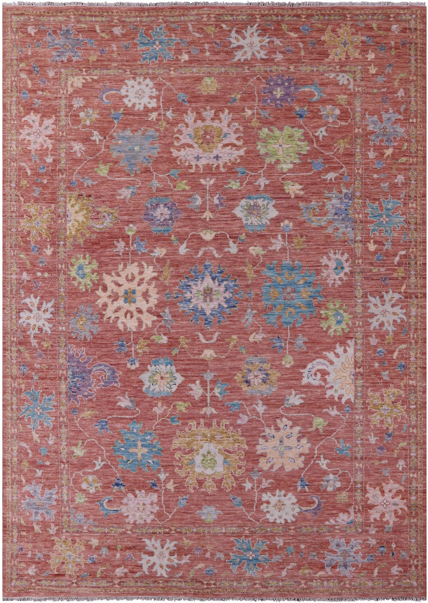 Turkish Oushak Hand Knotted Wool Rug - 10' 0" X 14' 2" - Golden Nile