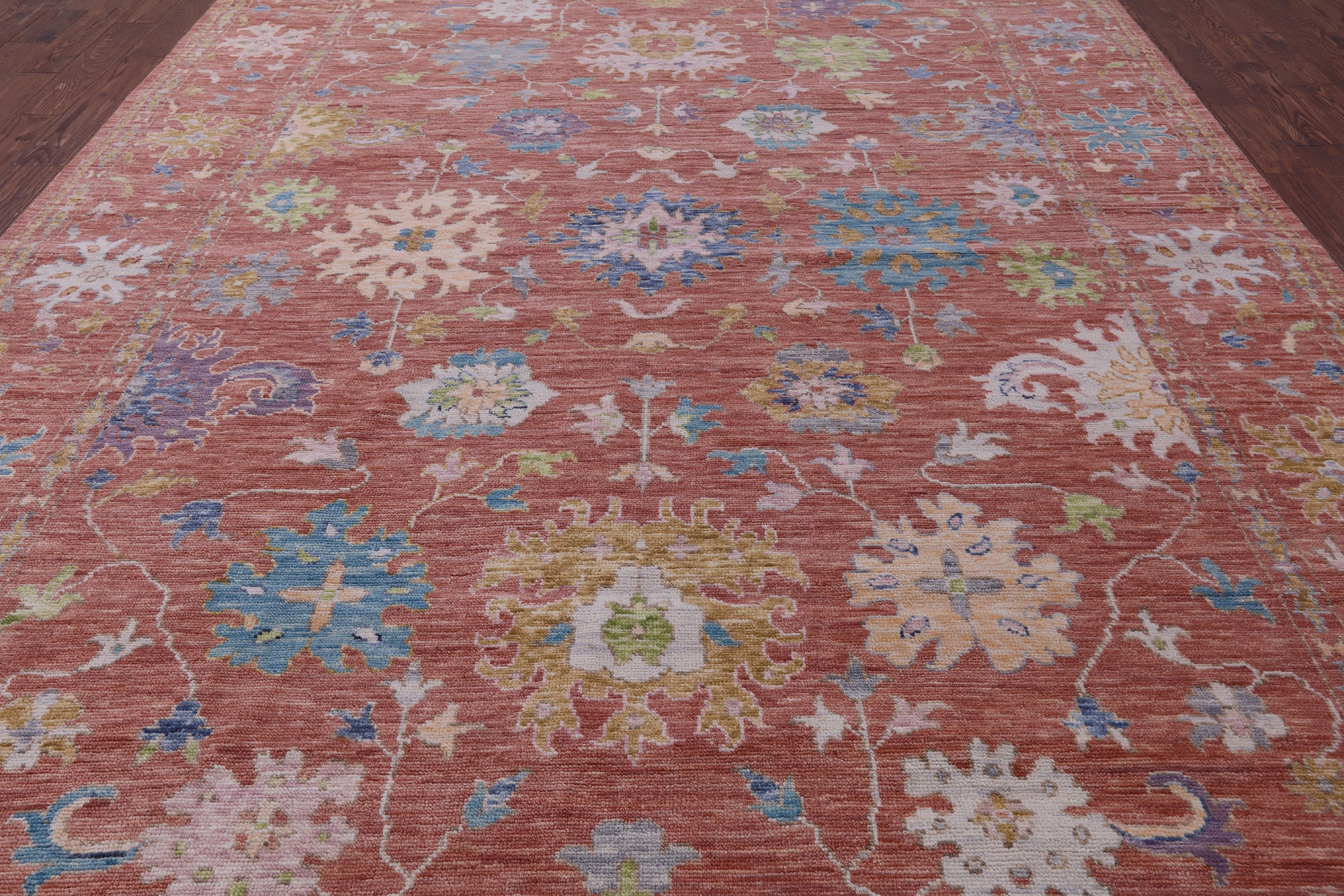 Turkish Oushak Hand Knotted Wool Rug - 10' 0" X 14' 2" - Golden Nile