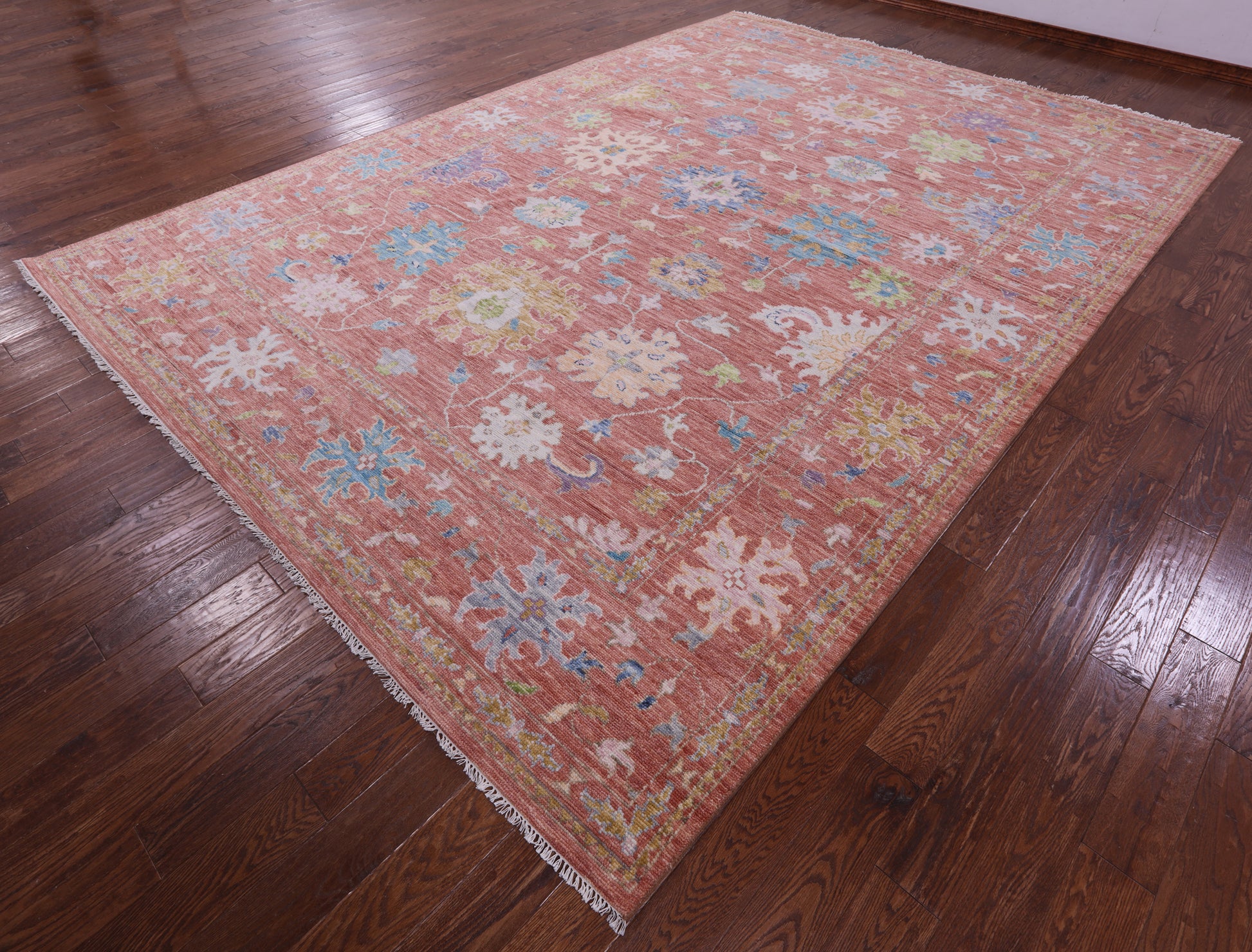 Turkish Oushak Hand Knotted Wool Rug - 10' 0" X 14' 2" - Golden Nile