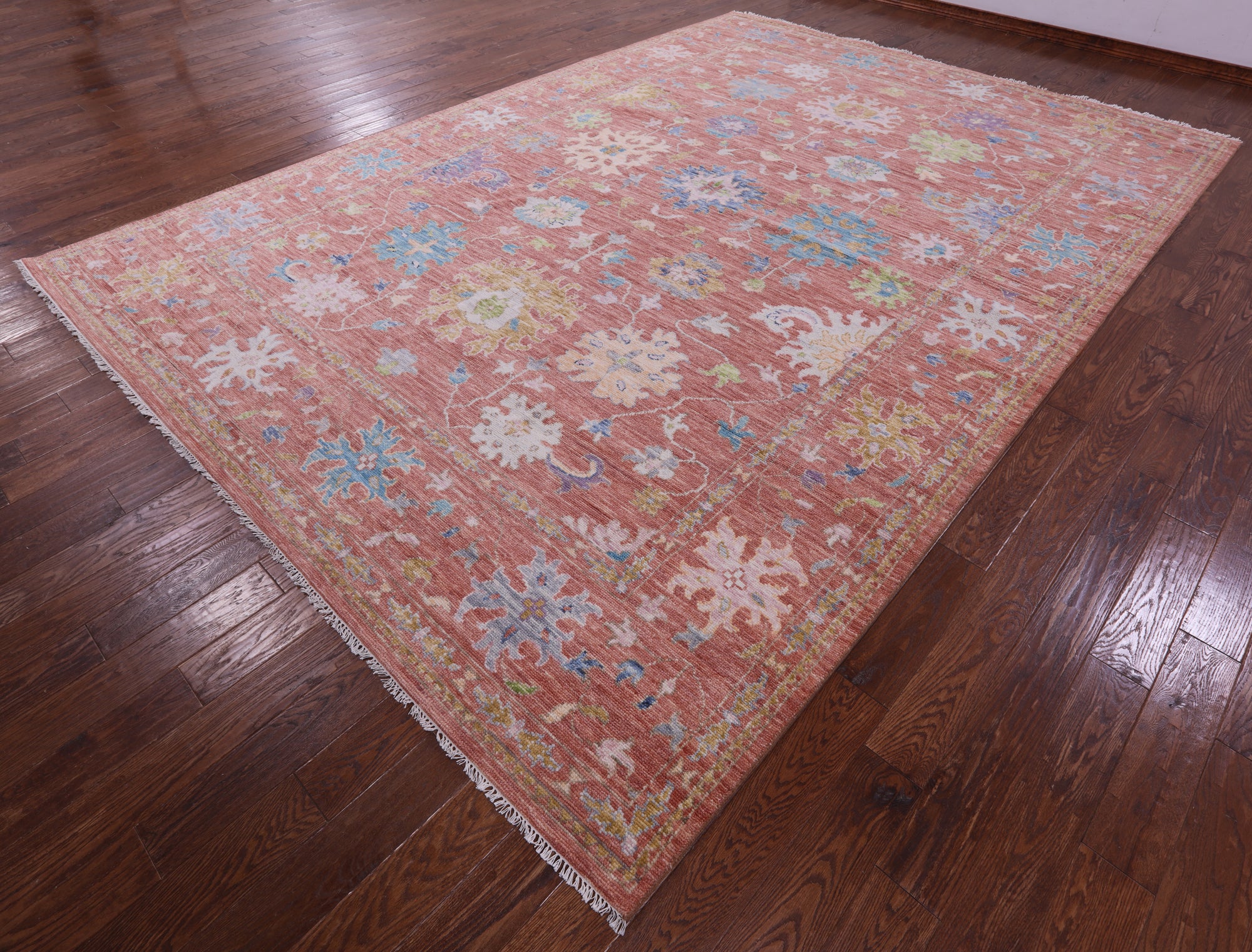 Turkish Oushak Hand Knotted Wool Rug - 10' 0" X 14' 2" - Golden Nile