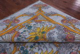 Blue William Morris Hand Knotted Wool Rug - 10' 2" X 14' 0" - Golden Nile