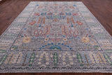 Grey Turkish Oushak Hand Knotted Wool Rug - 10' 2" X 13' 11" - Golden Nile