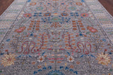 Grey Turkish Oushak Hand Knotted Wool Rug - 10' 2" X 13' 11" - Golden Nile