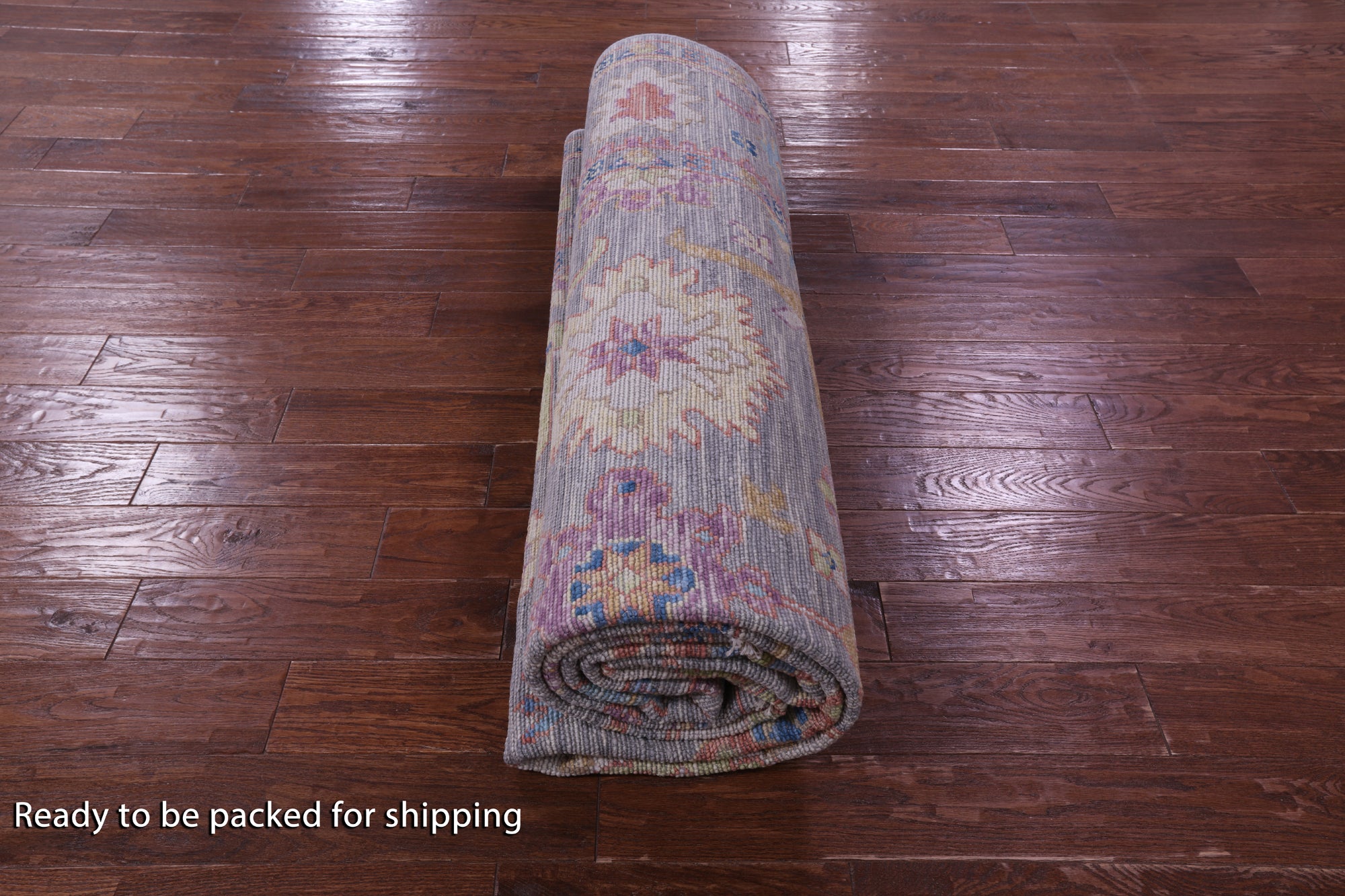 Grey Turkish Oushak Hand Knotted Wool Rug - 8' 11" X 12' 0" - Golden Nile